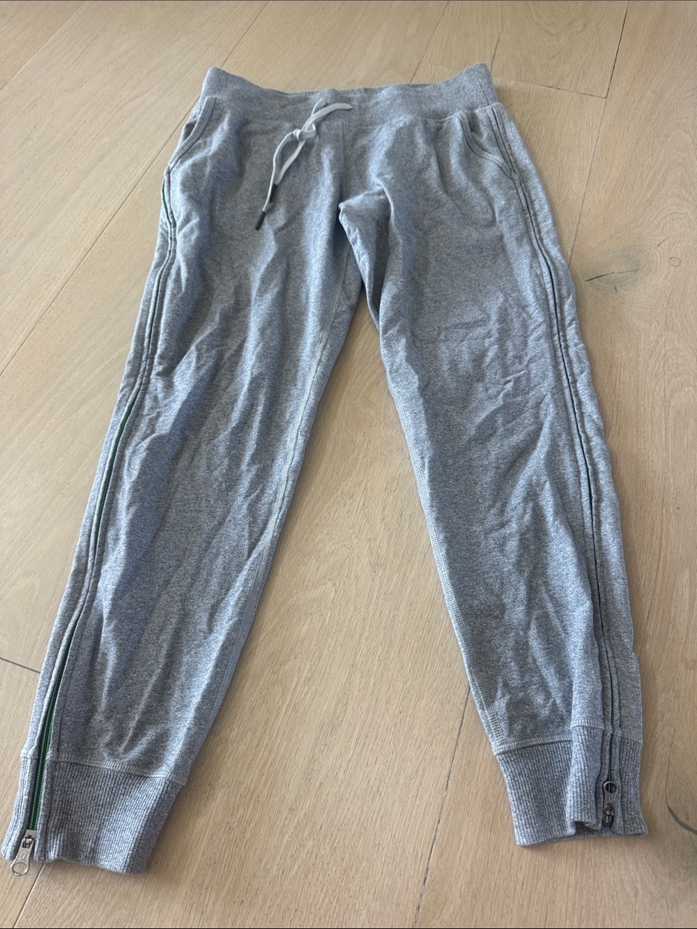 lululemon athletica Gray Track Joggers with Ankle Zips